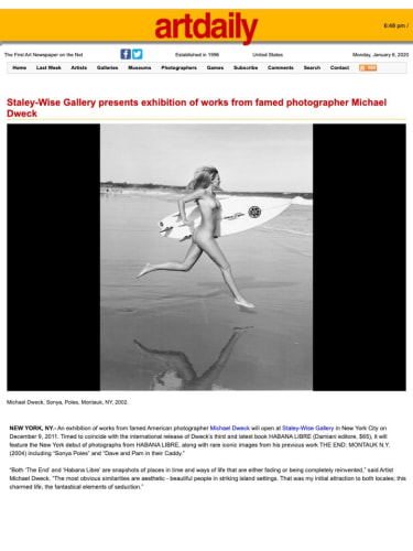 Staley-Wise Gallery presents exhibition of works from famed photographer Michael Dweck
