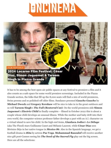 2024 Locarno Film Festival in Piazza Grande