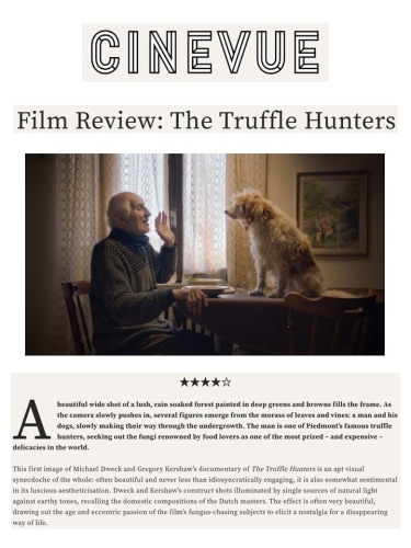 Film Review: The Truffle Hunters