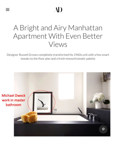 Michael Dweck work in Designer Russell Groves Manhattan apartment