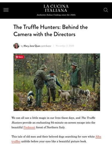 The Truffle Hunters: Behind the Camera with the Directors