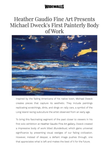 Heather Gaudio Fine Art Presents Michael Dweck's First Painterly Body of Work