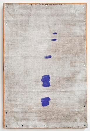 John Zurier, Icelandic Painting (12 Drops), 2012, watercolor on linen mounted on wood, 16 1/2 x 11 inches (41.9 x 27.9 cm)