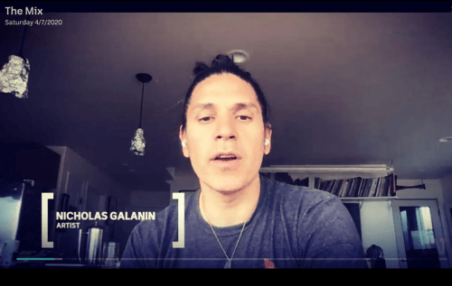 Nicholas Galanin interviewed for the television show &quot;The Mix&quot;