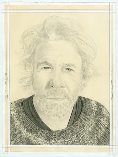 Portrait of John Zurier, pencil on paper by Phong Bui