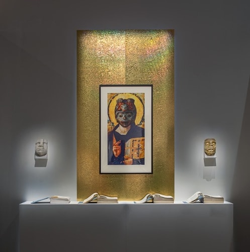 Installation view of the Nicholas Galanin,&amp;nbsp;Dear Listener: Works by Nicholas Galanin (Heard Museum, Phoenix, AZ, 2018).