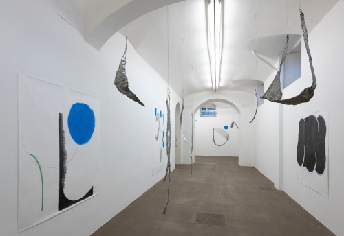 Installation view of Esther Kl&amp;auml;s: Maybe it can be different, Fondazione Giuliani, Rome, 2020