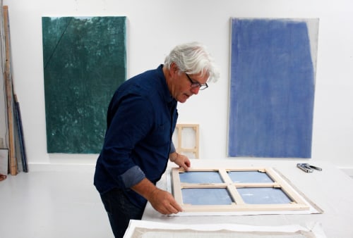 John Zurier in his studio, Berkeley, California