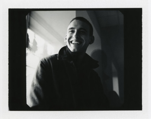 Black and white photograph of Erik Lindman. Photo: Lindsey Castillo.