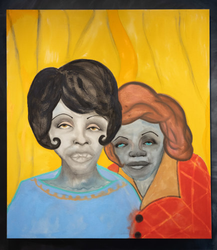 This is an image of a painting made by February James in 2024 titled: Somebody's Auntie.