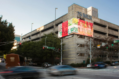 In Atlanta, Tomashi Jackson's digital billboard retains the multilayered approach of her paintings, but delivers a clear message.