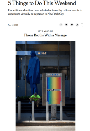 press: phone booths with a message