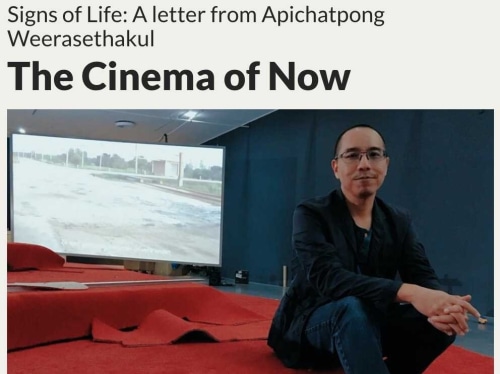 press: signs of life: a letter from apichatpong weerasethakul