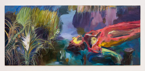 Sosa Joseph, Gift From the River II, 2021, oil on canvas, 42 x 96 in / 106.7 x 243.8 cm&amp;nbsp;
