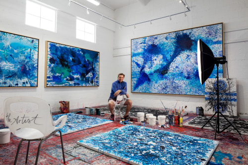 J. Steven Manolis in his studio at Manolis Projects