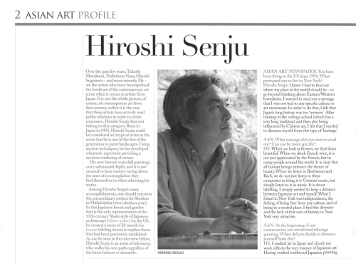 Asian Art - ニュース - Hiroshi Senju