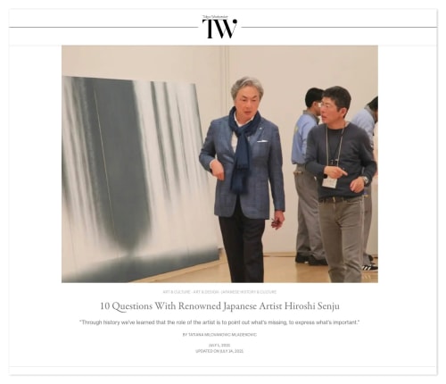 雑誌  Tokyo Weekender - ニュース - Hiroshi Senju
