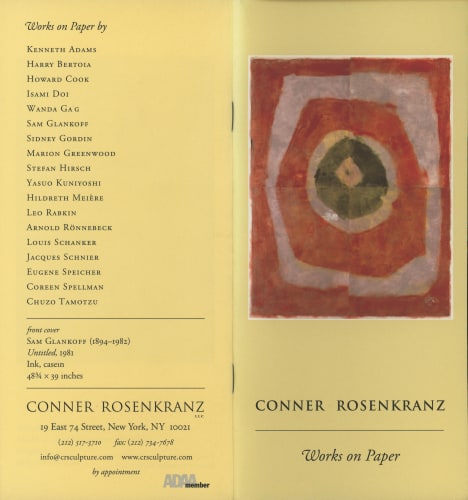 WORKS ON PAPER 2005 - Conner-Rosenkranz Gallery - Publications - Sam Glankoff