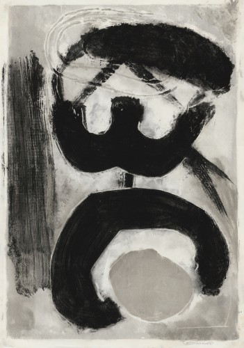 Untitled, PP 1007, c.1971
​Water Soluble Printer&amp;rsquo;s Ink and Casein
​​​​​​​on Handmade Japanese Paper
H: 25 x 17 3/8 inches