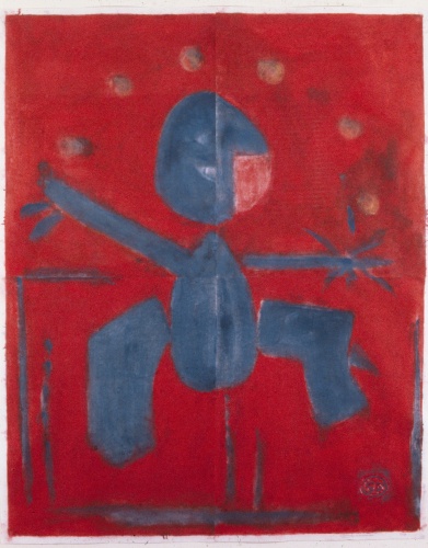 Untitled, PP 4203, 1981
Water Soluble Printer&amp;rsquo;s Ink and Casein
on Handmade Japanese Paper
H:&amp;nbsp;48 3/4 x W: 39 inches