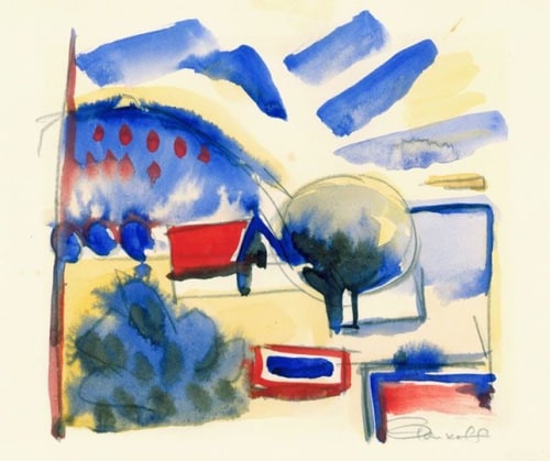 Untitled, RYBWC 018, c. 1950s
Watercolor
H: 6 1/2 x W: 8 1/2 inches