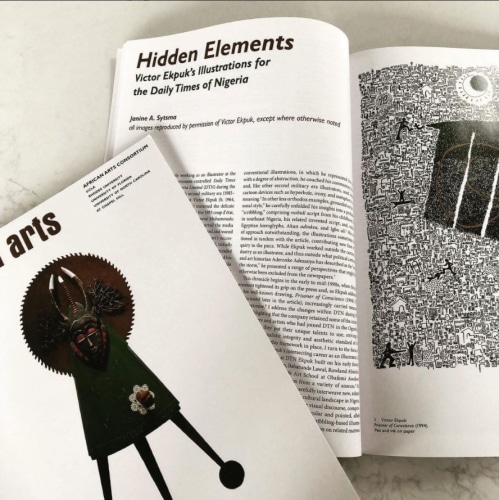 African Arts | Hidden Elements: Victor Ekpuk's Illustrations for the Daily Times of Nigeria