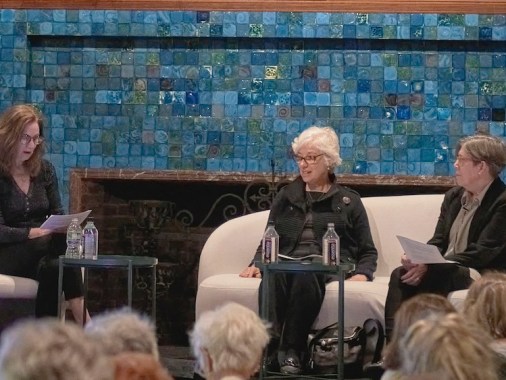 The AIPAD Award winners sit onstage with Jean Dykstra.