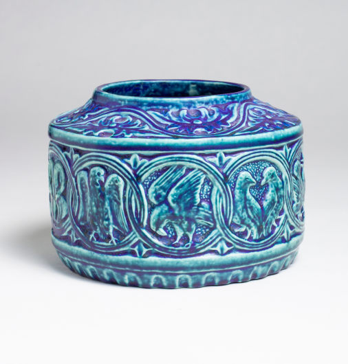 Favrile Pottery Bowl with Interlace Design
