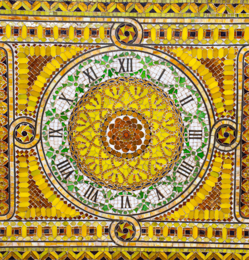 Unique Favrile Glass Mosaic Clock
