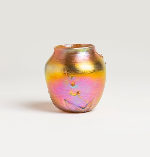 Early Favrile Glass Vase with Applied Decoration