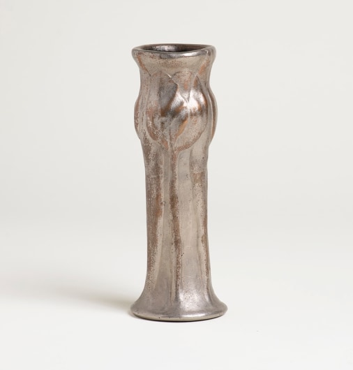 Rare Silvered Bronze Pottery &quot;Tulip&quot; Vase