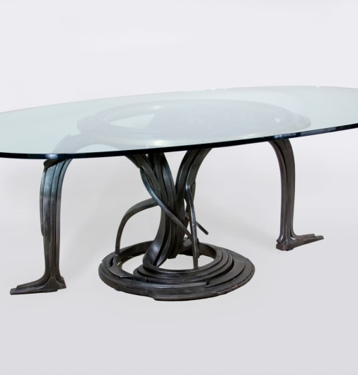 Custom Forged Steel Dining Table