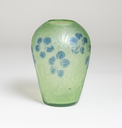 Carved Favrile Glass Vase