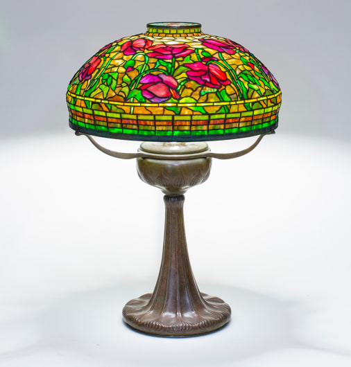 Rare Early Poppy Table Lamp