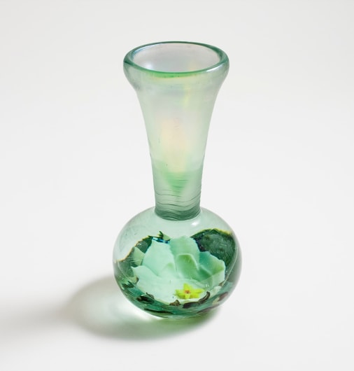 Rare Aquamarine Favrile Glass Vase