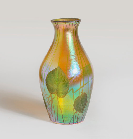 Wheel-Carved Favrile Glass Vase