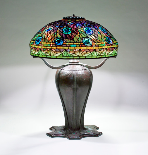 Rare Peacock Table Lamp