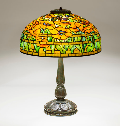 Rare Oriental Poppy Table Lamp