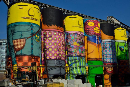 Watch Os Gêmeos Transform Industrial Silos Into Wondrous Giants