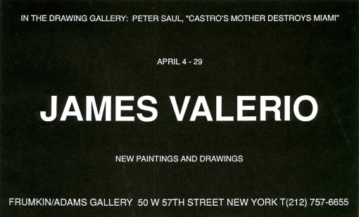 James Valerio April 1995 Exhibition Announcement