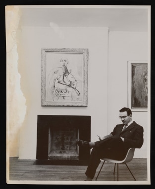 Allan Frumkin in his Chicago Gallery, c. 1952