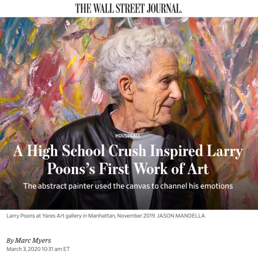 The Wall Street Journal - A Crush That Led To a Brush - Larry Poons