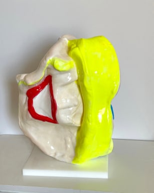 Mouth, side view, 2020 - 2022, Plastic, epoxy resin, plastic sheet, acrylic paint