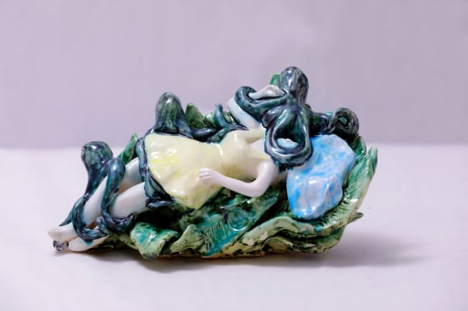 Dorsa Asadi, Squid Attack, ceramic, 2018