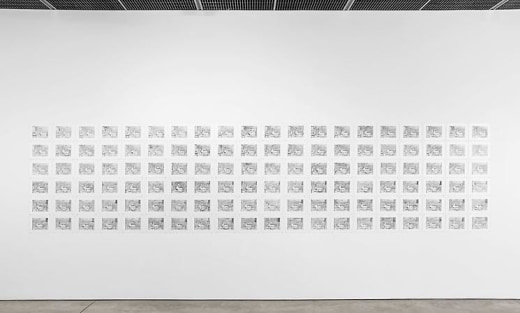 Installation view of the drawings from: