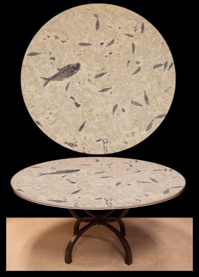 Round Fossil Dinning Table 8064