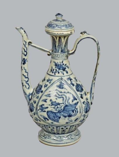 Rare Chinese Blue and White Porcelain Ewer