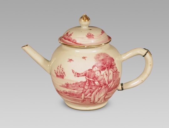 Chinese Export Porcelain American  Market Sailor’s Farewell Teapot