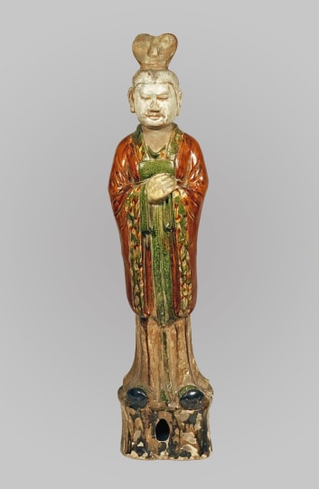 Chinese Sancai Glazed Pottery Figure of an Official
