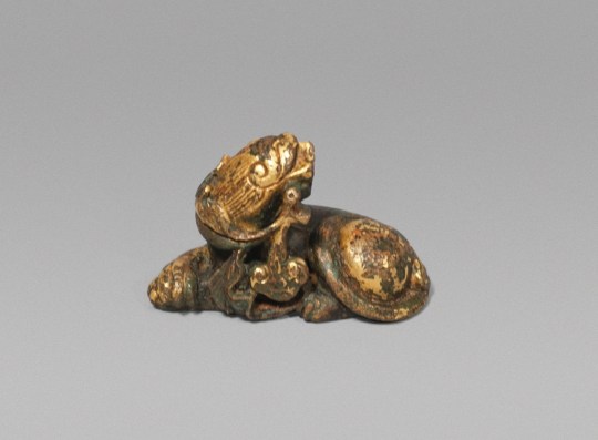 Fine Chinese Gilt Bronze Figure of a Buddhist Lion